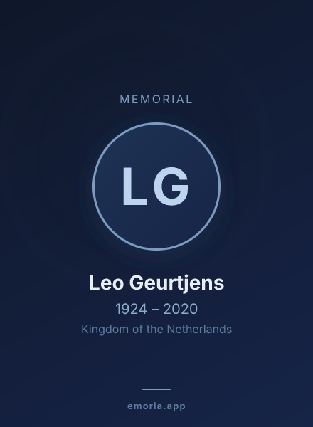 Memorial portrait of Leo Geurtjens