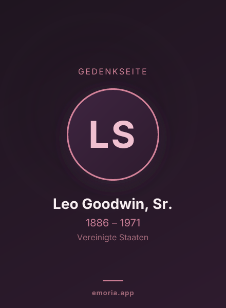 Gedenkportrait von Leo Goodwin, Sr.