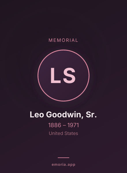 Memorial portrait of Leo Goodwin, Sr.