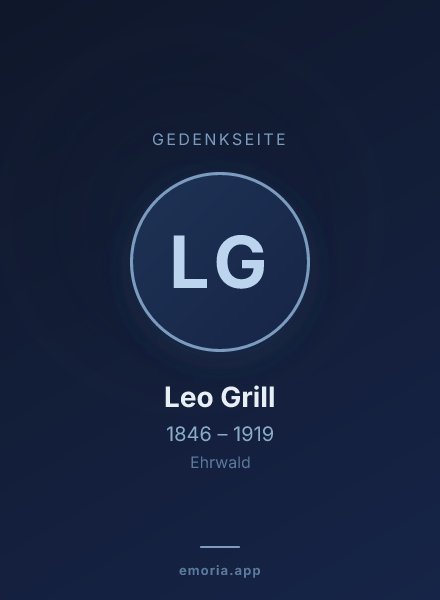 Gedenkportrait von Leo Grill
