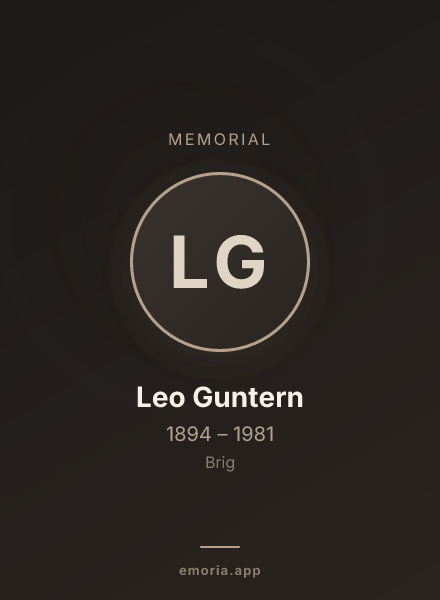 Memorial portrait of Leo Guntern