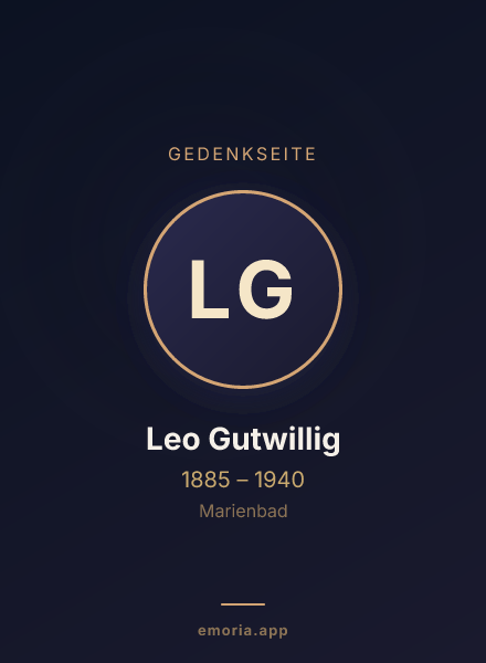 Gedenkportrait von Leo Gutwillig