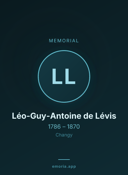 Memorial portrait of Léo-Guy-Antoine de Lévis