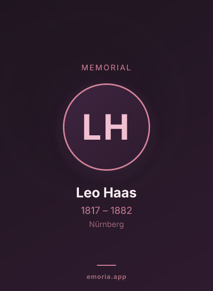 Memorial portrait of Leo Haas