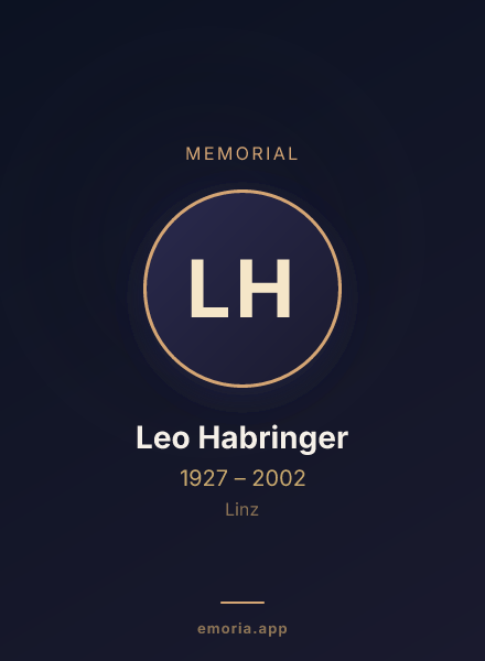 Memorial portrait of Leo Habringer