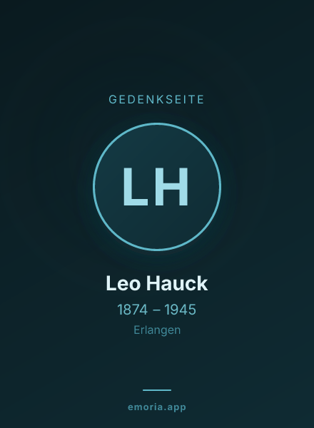 Gedenkportrait von Leo Hauck