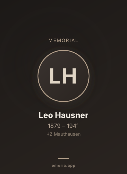 Memorial portrait of Leo Hausner