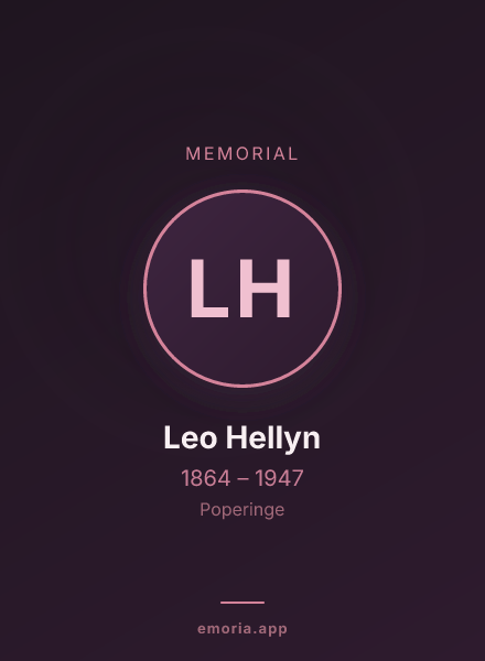 Memorial portrait of Leo Hellyn