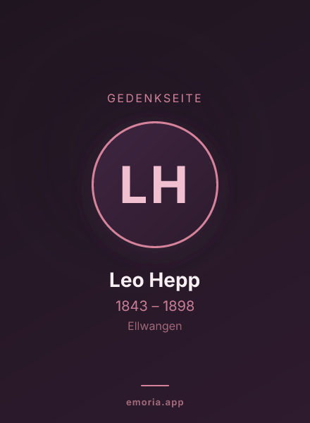 Gedenkportrait von Leo Hepp