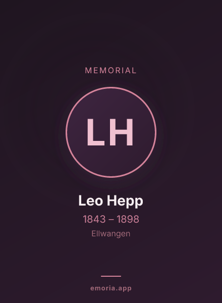 Memorial portrait of Leo Hepp