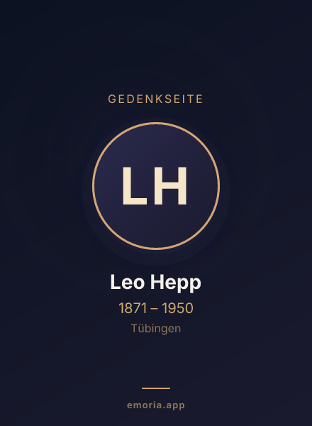 Gedenkportrait von Leo Hepp