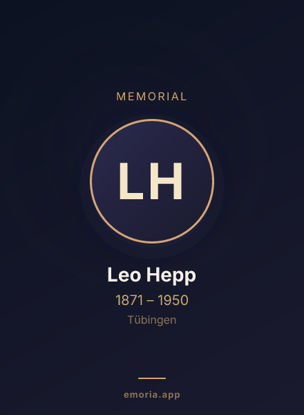 Memorial portrait of Leo Hepp
