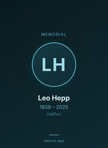 Memorial portrait of Leo Hepp