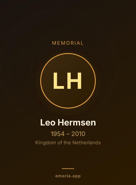Memorial portrait of Leo Hermsen