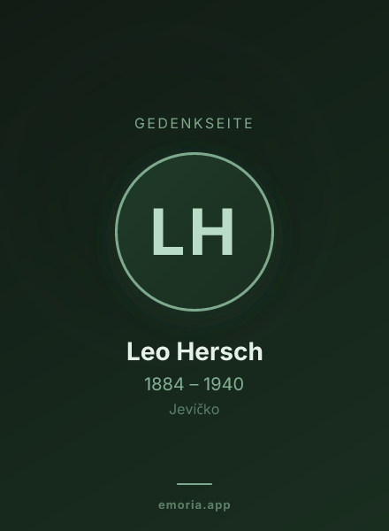 Gedenkportrait von Leo Hersch
