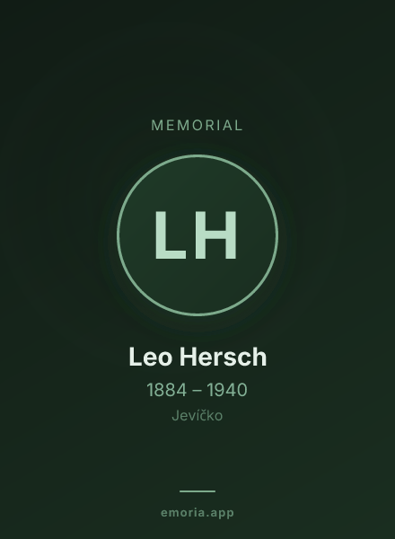 Memorial portrait of Leo Hersch