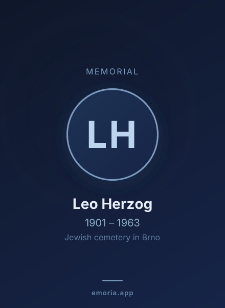 Memorial portrait of Leo Herzog