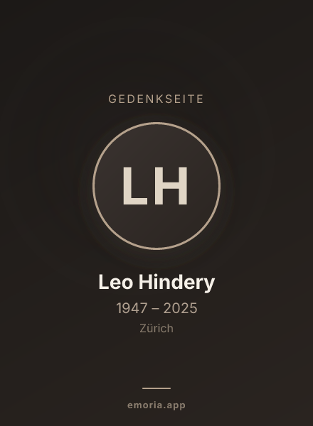 Gedenkportrait von Leo Hindery