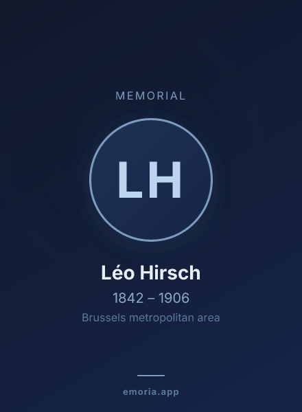 Memorial portrait of Léo Hirsch