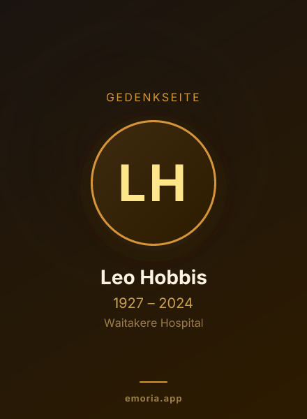 Gedenkportrait von Leo Hobbis