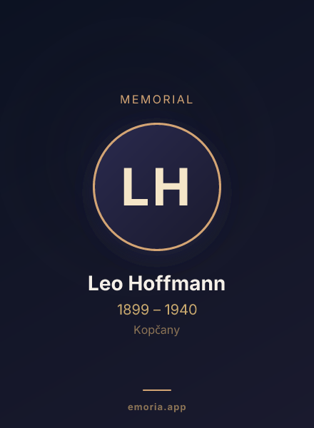 Memorial portrait of Leo Hoffmann