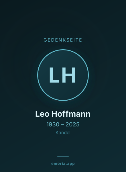 Gedenkportrait von Leo Hoffmann