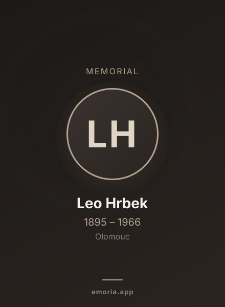 Memorial portrait of Leo Hrbek
