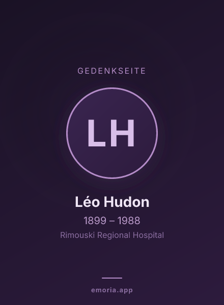 Gedenkportrait von Léo Hudon