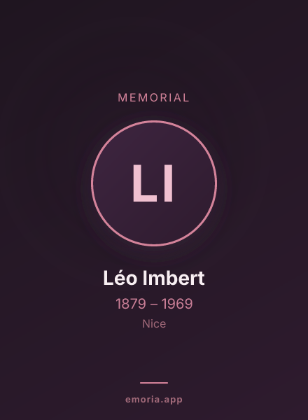 Memorial portrait of Léo Imbert
