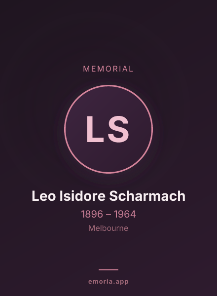 Memorial portrait of Leo Isidore Scharmach