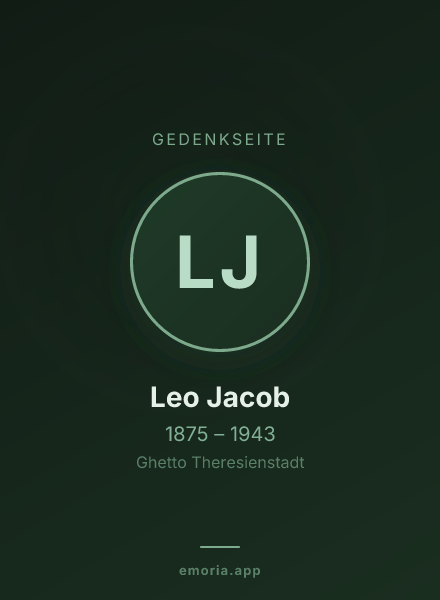 Gedenkportrait von Leo Jacob
