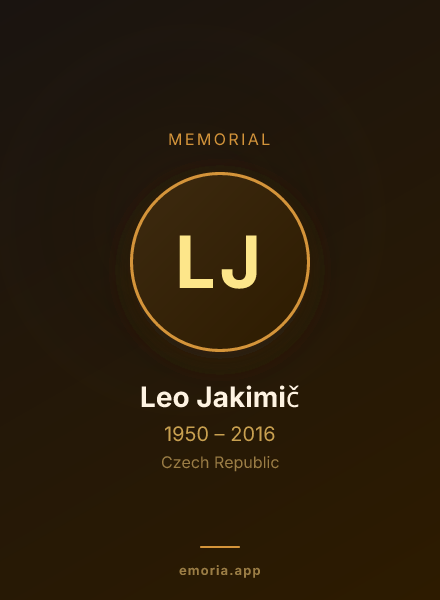 Memorial portrait of Leo Jakimič