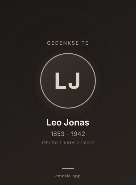 Gedenkportrait von Leo Jonas