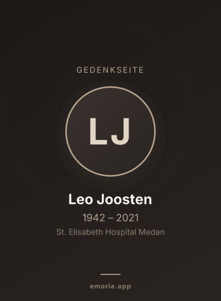 Gedenkportrait von Leo Joosten