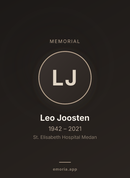 Memorial portrait of Leo Joosten