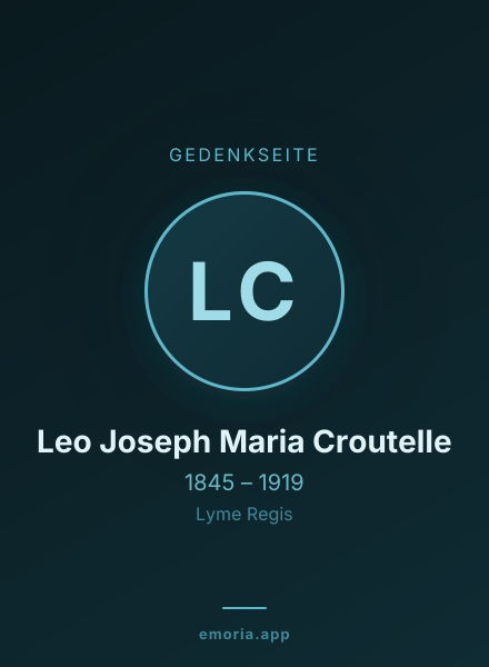 Gedenkportrait von Leo Joseph Maria Croutelle