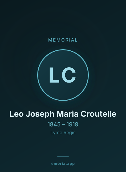 Memorial portrait of Leo Joseph Maria Croutelle