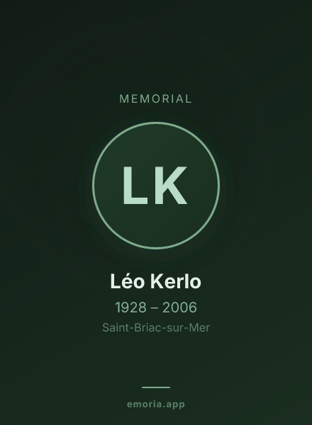 Memorial portrait of Léo Kerlo