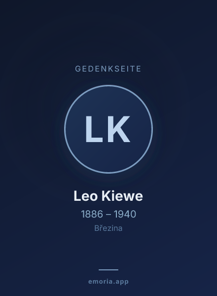 Gedenkportrait von Leo Kiewe