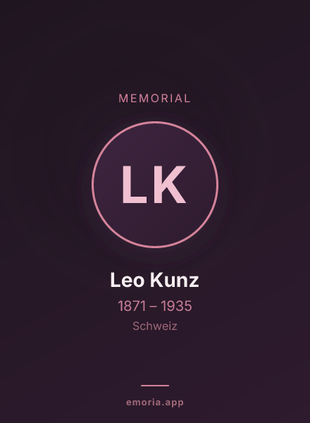 Memorial portrait of Leo Kunz