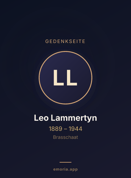 Gedenkportrait von Leo Lammertyn