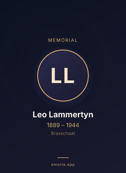 Memorial portrait of Leo Lammertyn