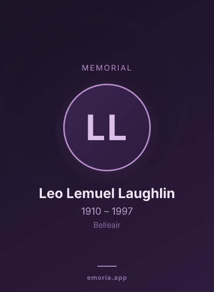 Memorial portrait of Leo Lemuel Laughlin