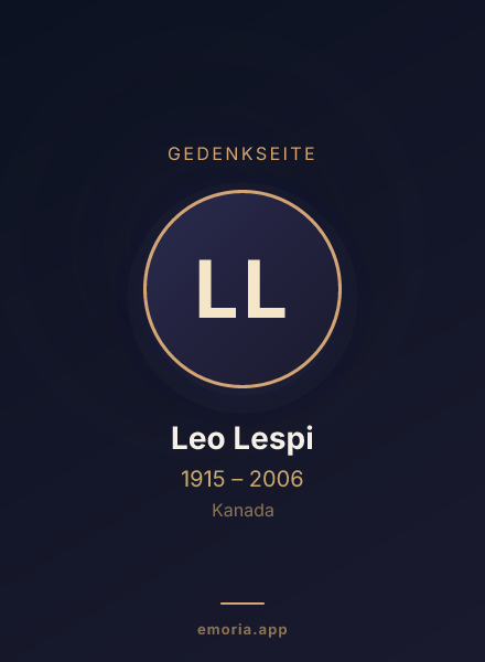 Gedenkportrait von Leo Lespi