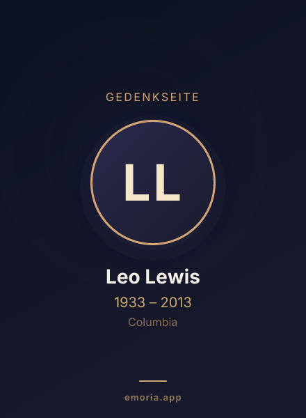 Gedenkportrait von Leo Lewis