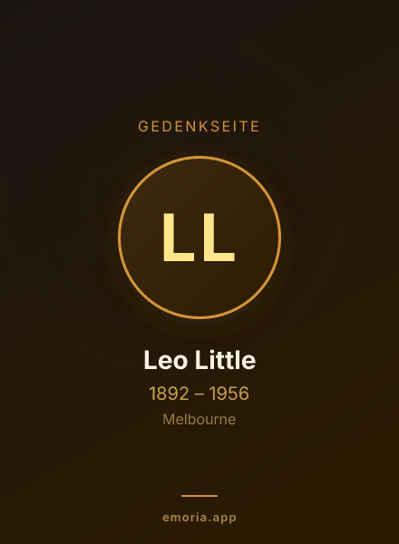 Gedenkportrait von Leo Little