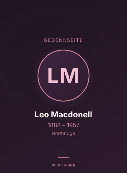 Gedenkportrait von Leo Macdonell