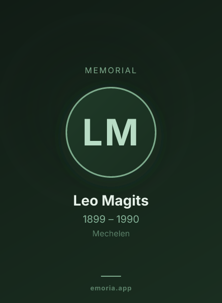 Memorial portrait of Leo Magits