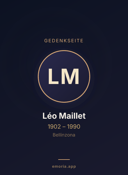 Gedenkportrait von Léo Maillet