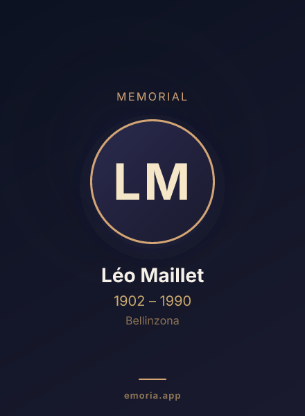Memorial portrait of Léo Maillet